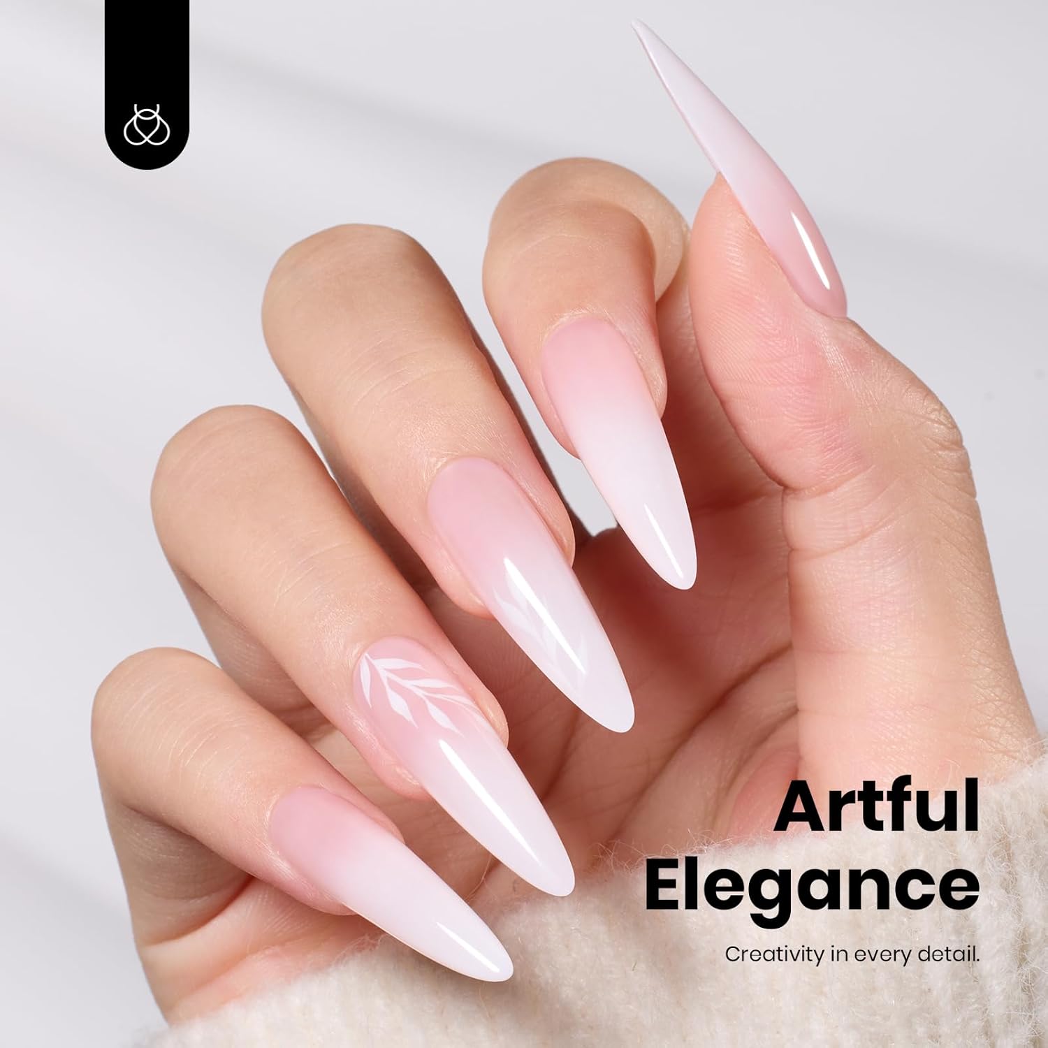 Beetles White Gel Polish - HEMA-FREE French Gel Nail Polish High Gloss Summer Colors 4th of July Nails Soak Off Pure White Rhythm Nail Polish Nail Art Manicure Salon White Color Bottle