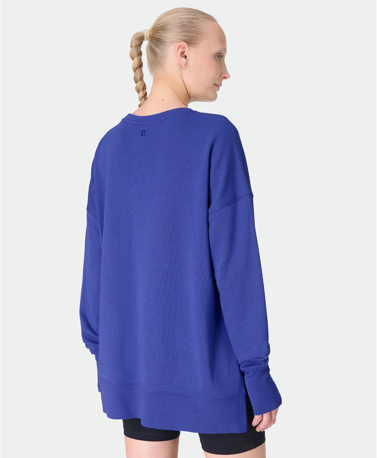 Sweaty Betty Women's After Class Cropped Crewneck Sweatshirt Sweatshirt, Rich Blue, X-Large - Image 4