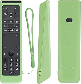 Protective Silicone Remote Case for XFinity Comcast XR15 Voice Remote Control Shockproof Washable Skin-Friendly Remote Control Cover with Loop (Glow in Dark Green)