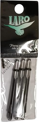 Miniatura 39 de Cañas de dardo de carbono – Bloqueadas y silenciosas (giratorias) – 9 tamaños – para dardos de punta suave y punta de acero – Ligeras, duraderas