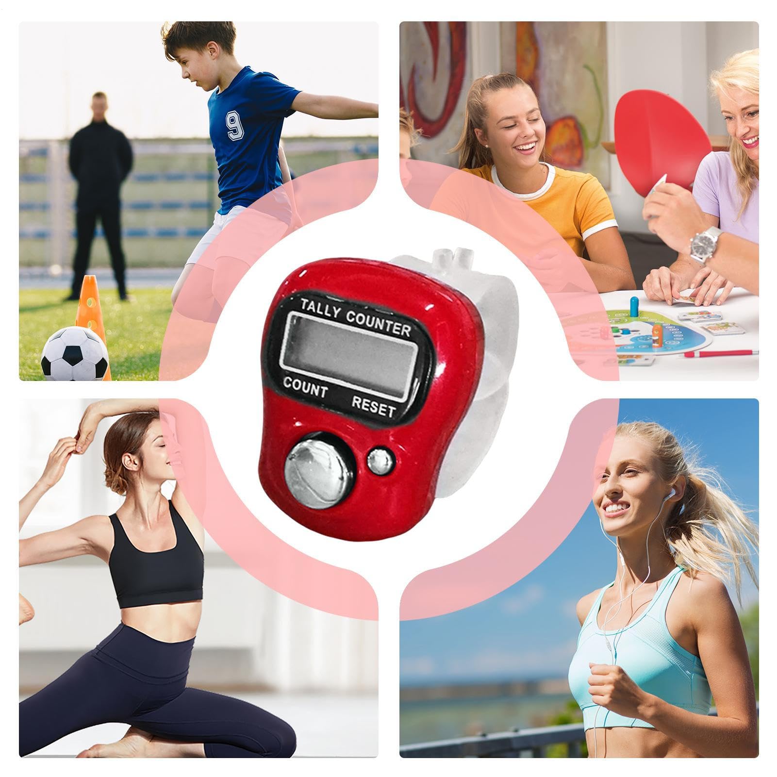 Contador De Dedos Con - Contador Electrónico Reiniciable | de Conteo Digital para Dedos con LCD,para Golf, Vueltas, Ganchillo, Eventos, Escuela, Puntuación, Natación, Deportes, Niños, Hombres y Mujere — view 4