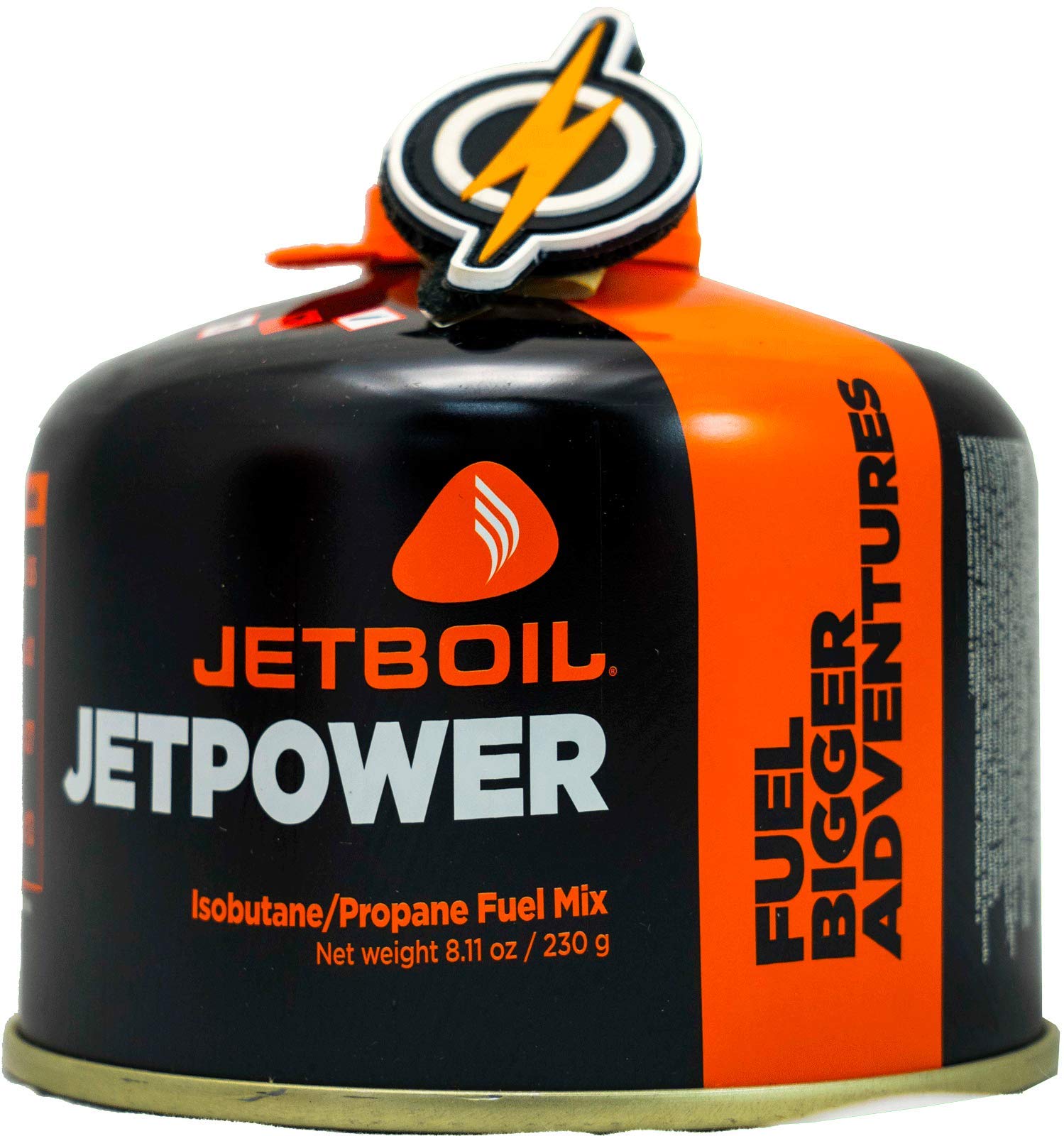 Jetboil jet boil Jetpower Propane/Isobutane gas stove gas in 100g, 230g or 450g canisters and F&O patch. Propane/Isobutane power for your gas heater/stove.