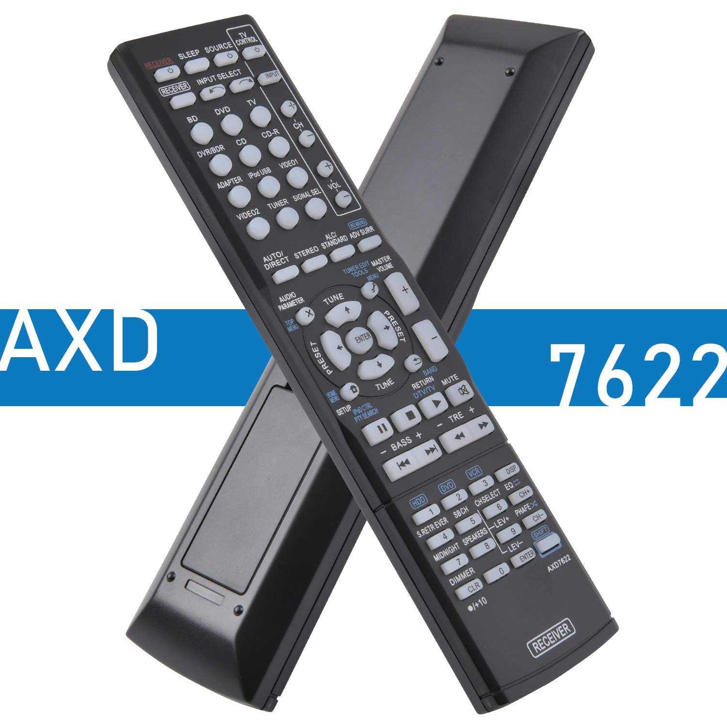 AULCMEET AXD7622 AXD7624 Telecomando sostituito compatibile con sintoamplificatore AV Pioneer AXD7624 VSX-519V-K VSX-520 SX-319V-K VSX-321 VSX-23TXH VSX-921-K VSX-523-K VSX-921-K VSX-821-K HTP-071