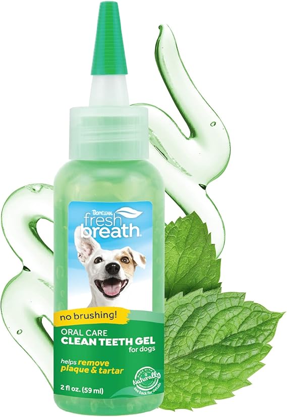 TropiClean Fresh Breath for Dogs No Brush Dental Gel for