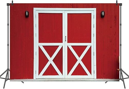 Miniatura 6 de Telón de fondo rojo para puerta de granero de otoño, granja rústica occidental, pared de puerta de madera, fotografía, fondo, cosecha de Acción de