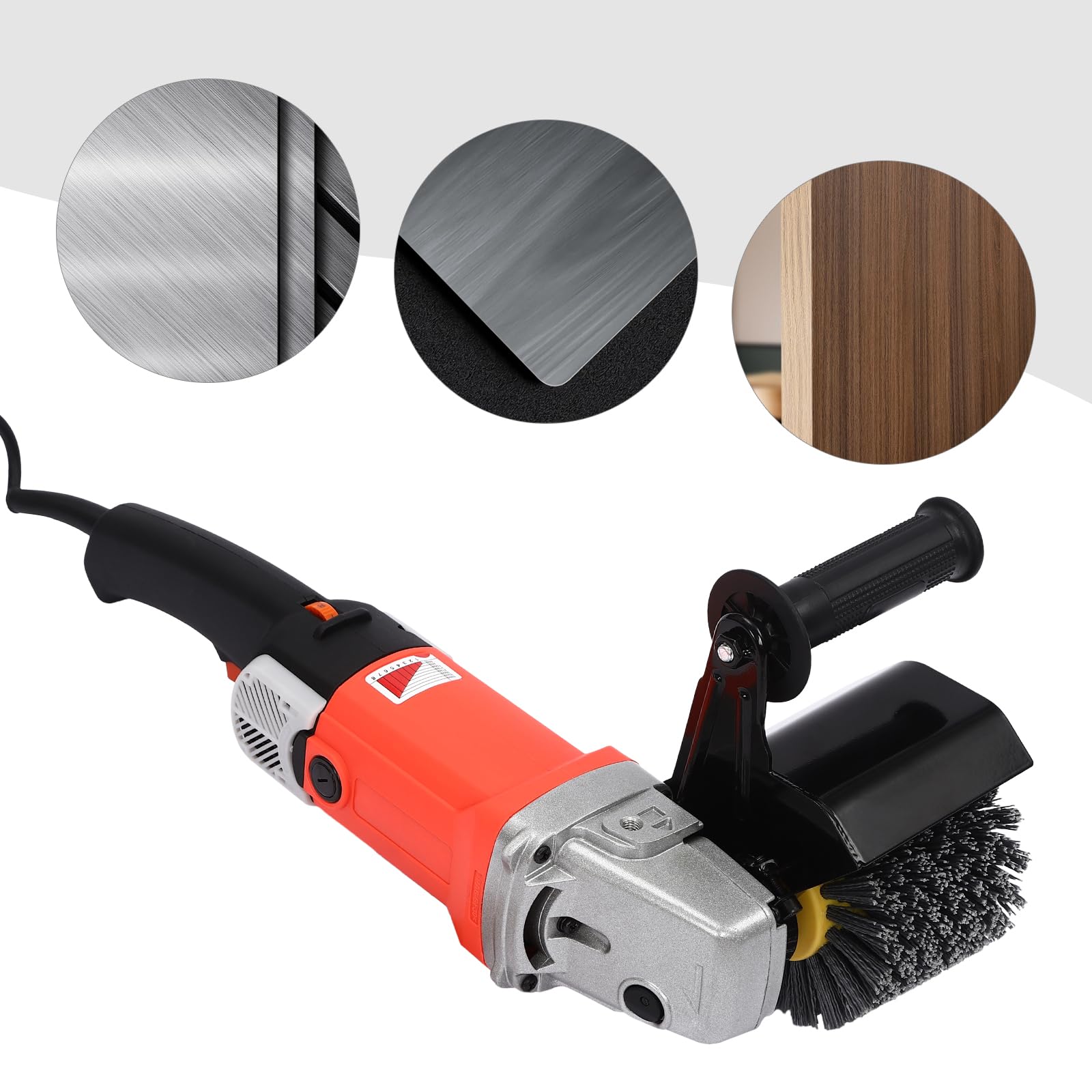 Máquina de satén, amoladora, cepilladora, madera, 1400 W, sacapuntas, madera, satinizadora, metal, velocidad ajustable, máquina de trefilado