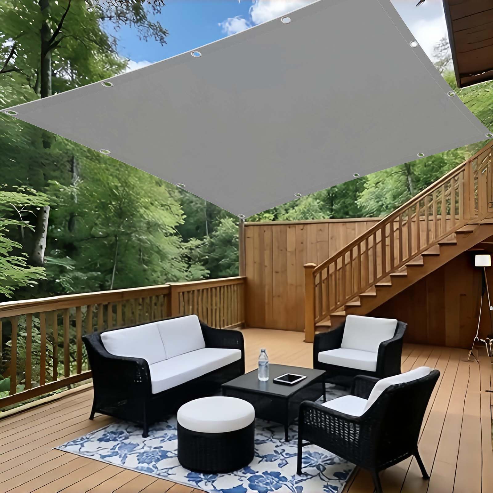 Toile ombrage extérieure pour un patio frais et protégé du soleil pendant tout l'été