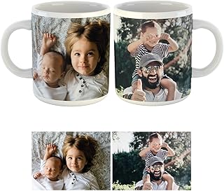 Personalised Mug with Photo (11oz) Photo Collage Personalise with a 2 Photo Collage Gift for Him, Her, Mum, Dad, Friends - Birthday, Anniversary