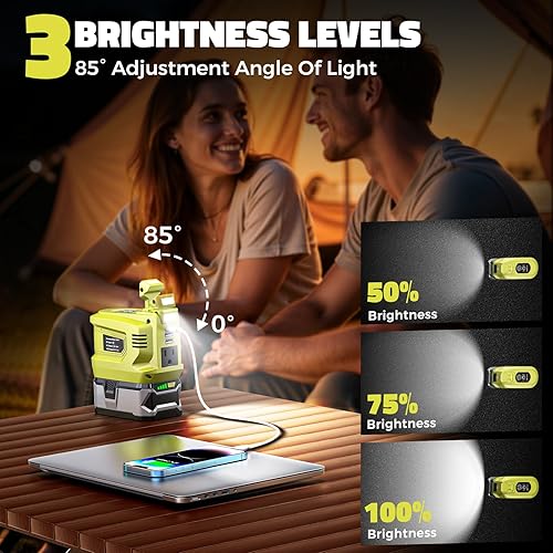 Miniatura 31 de Inversor de corriente de 200 W para batería Milwaukee M18, CC 18 V a CA 110-120 V, generador de estación de energía portátil, adaptador de cargador