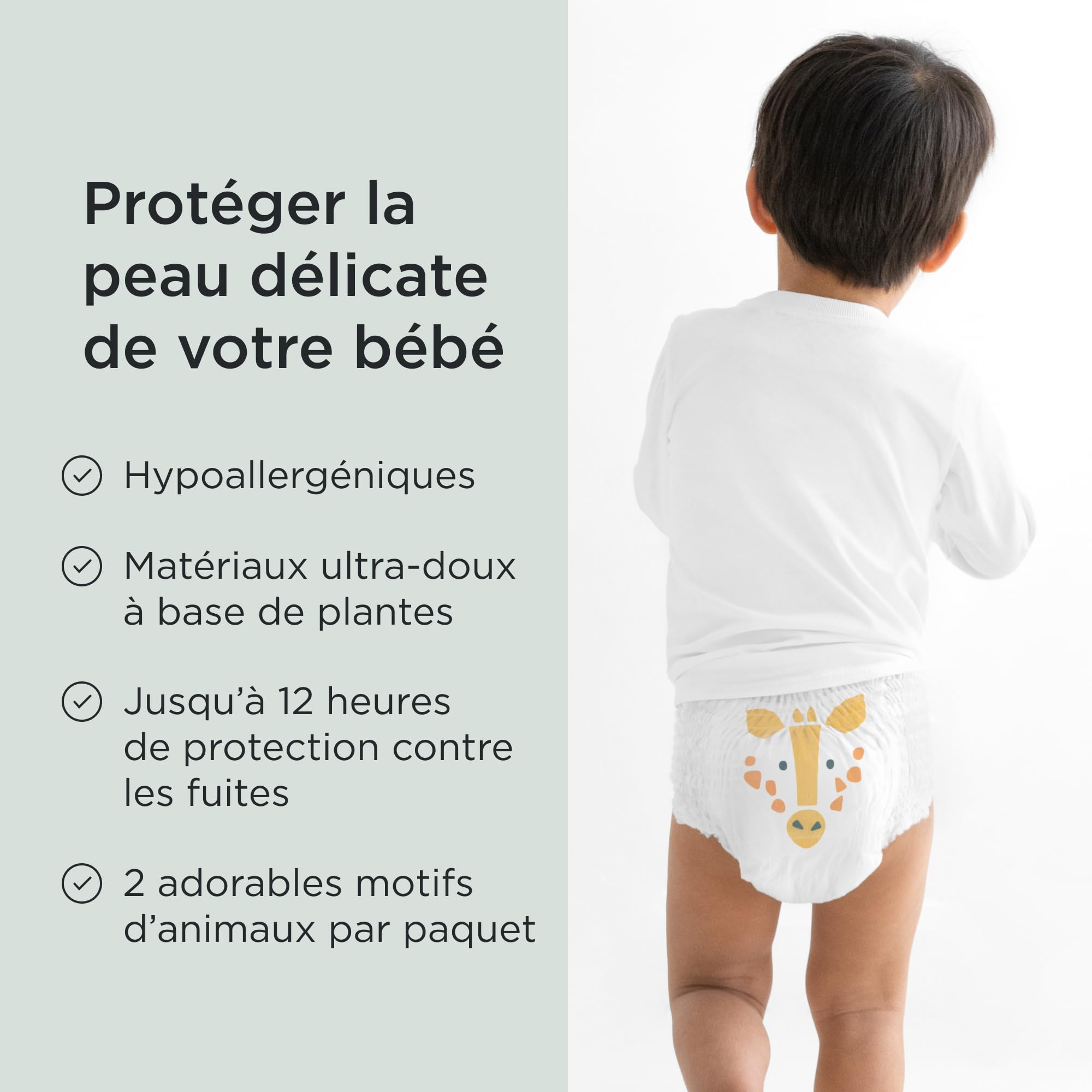 Kit & Kin Couches Culottes Taille 7 (17+ kg), 96 Pièces, Couche Pants Hypoallergéniques à Base de Plantes, Protection Anti-Fuites Supérieure Jusqu'à 12h, Vegan & Sans Cruauté