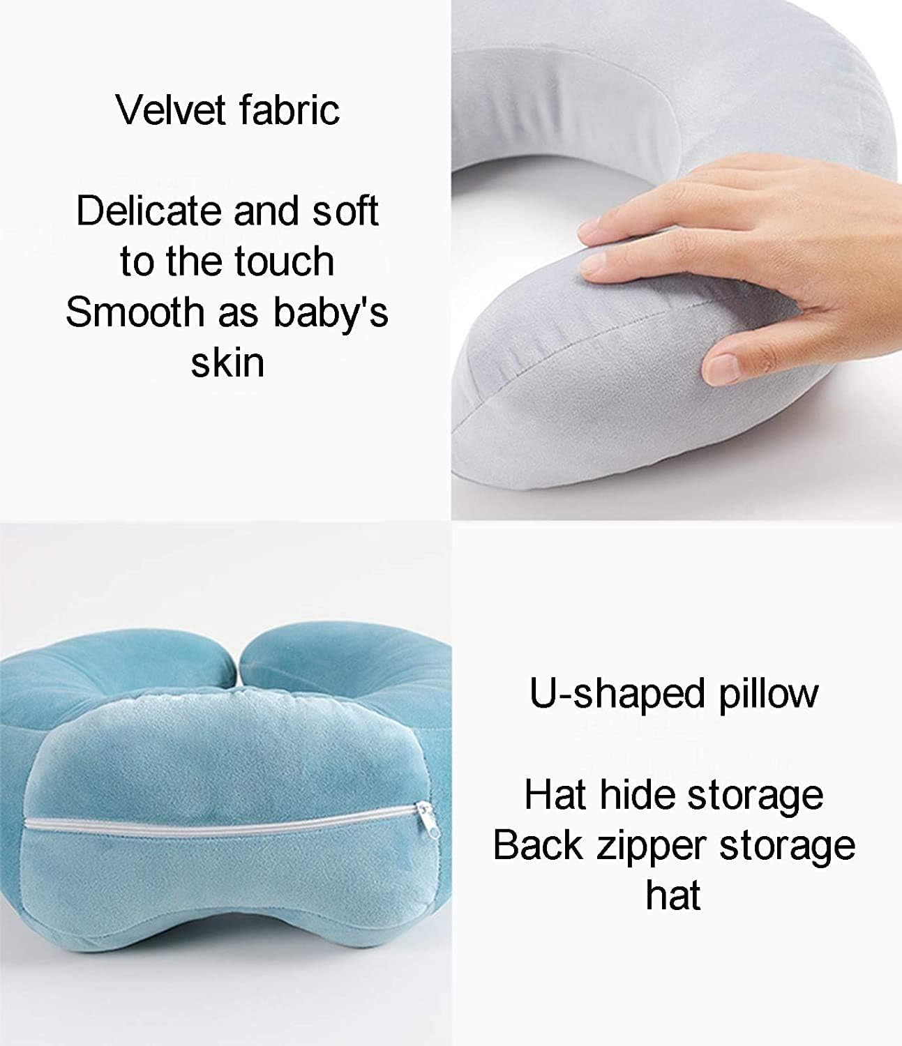 Comfort Memory Foam Travel Pillow - 360° U-Shaped Pillow Portable Protect Neck Cervical Vertebrae Travel Pillow Breathable Lightweight for Children Kids Plane Travel Home Office Use
