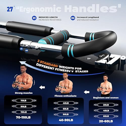 Miniatura 2 de Twister - Entrenador de brazo para hombre, equipo de entrenamiento de pecho ajustable para gimnasio en casa, constructor muscular y entrenamiento de