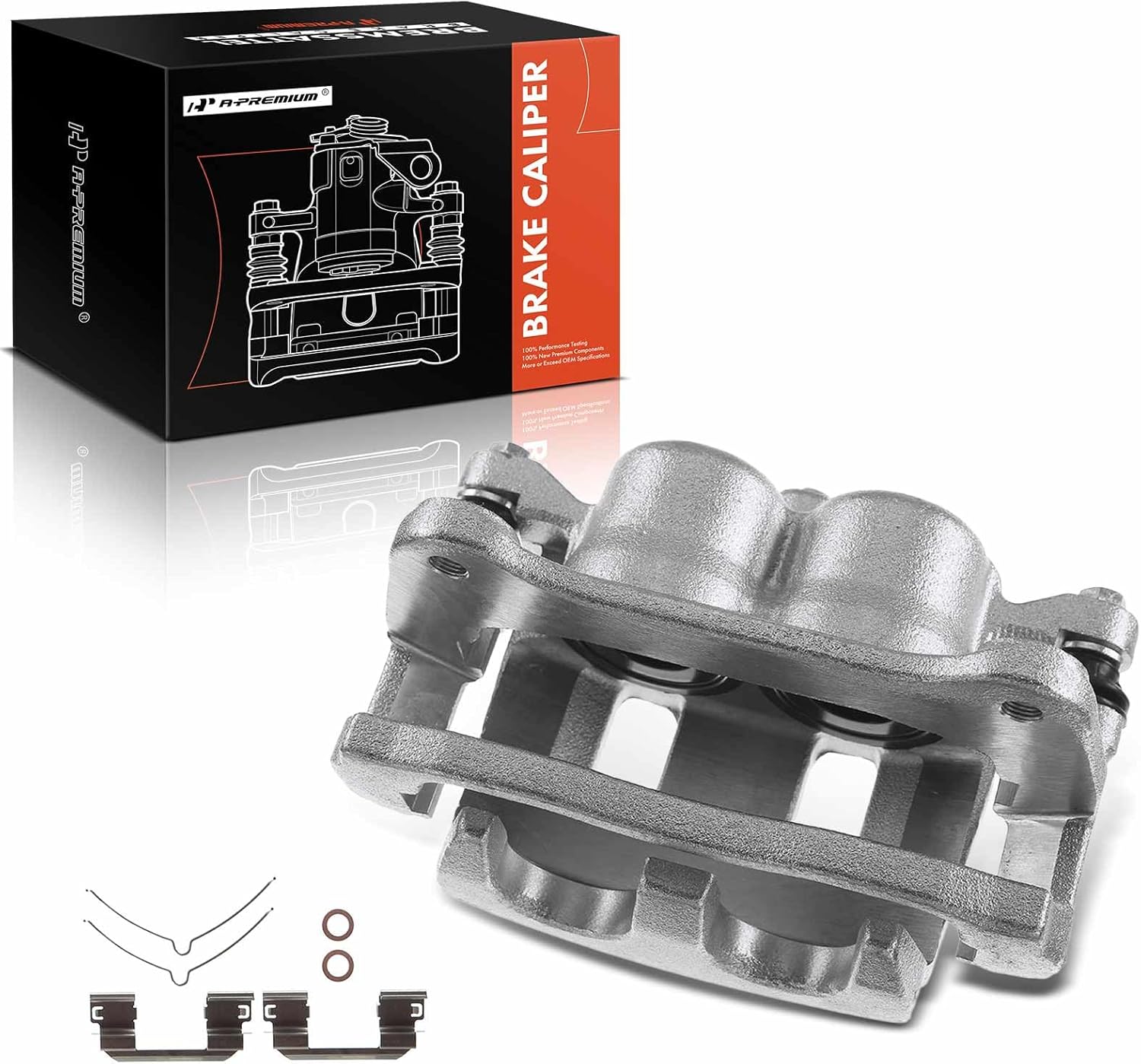 A-Premium Disc Brake Caliper Assembly with Bracket Compatible with Select Toyota Models - Venza 2009-2016 - Front Right Passenger Side