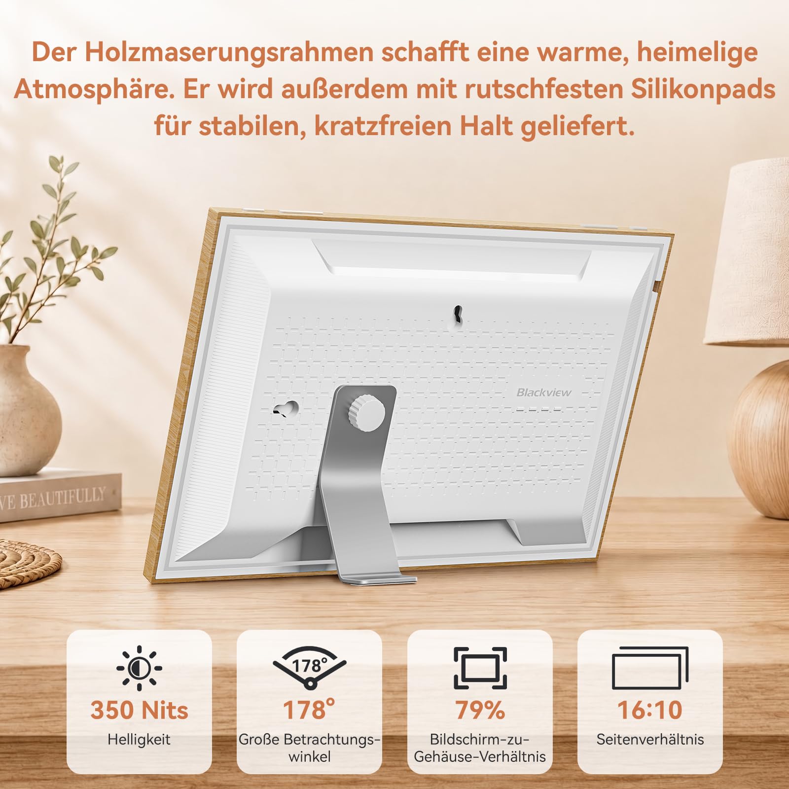 Blackview Digitaler Kalender 10,1"–Elektronischer Wandkalender Multifunktionaler Familienplaner mit Uhr, Wochenplaner- und Monatsplanung, übersichtlicher Startseite, Synchronisation für Zuhause & Büro
