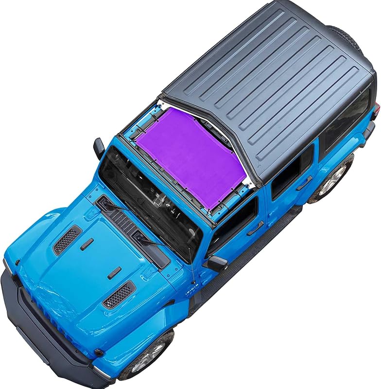 Tela de Proteção Solar para Teto Jeep Wrangler JL e Gladiator JT Roxa – 2018 a 2023