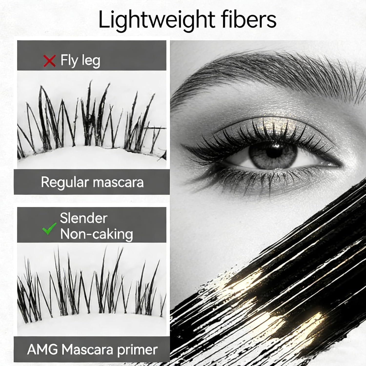 2PCS Waterproof & Smudge-Proof Tubing Mascara for Volumizing and 3D Curling Lashes, No Clumping No Flaking Formula, Long-Lasting Wear (Black) - Image 6