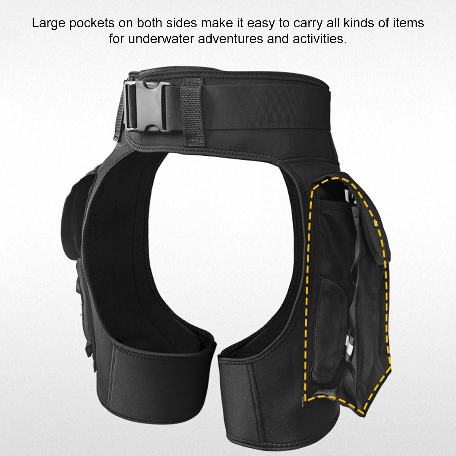 Pantaloncini da sub, con design a cavallo aperto, da uomo, con tasche per immersioni, regolabili, per surf, nuoto, vela, avventure all'aria aperta, sport acquatici