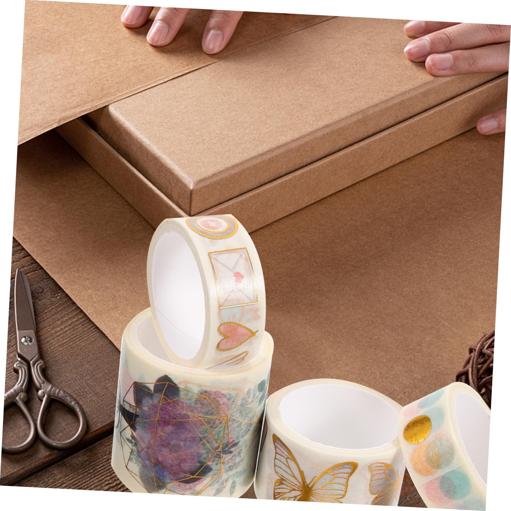 PartyKindom 36rotoli Washi Tape Decorativi Per Scrapbooking Planner e Adesivi Delicati Per Diario e Creazioni Artigianali Stili Unici e Colorati