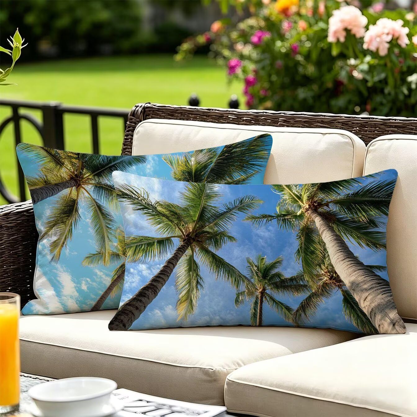Housse Coussin 50x90 Lot de 2 Velours Coussin Canape Bleu v-536