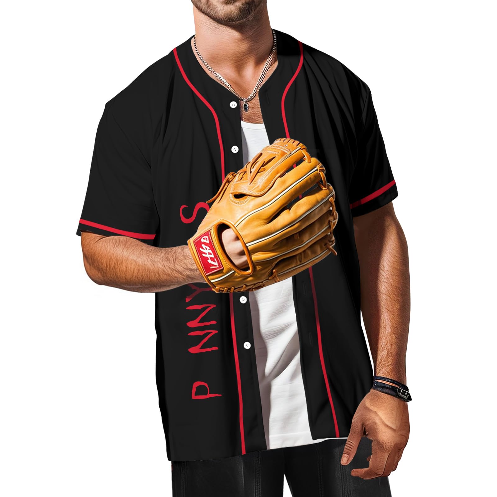 Cute Alien Baseball Jersey, Movie Character Jersey Button Down Shirt, Birthday Gifts for Cartoon Lovers