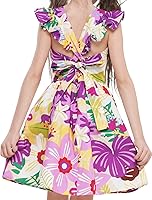 Vista 9 de Vestido de verano para niña, de algodón, con diseño floral