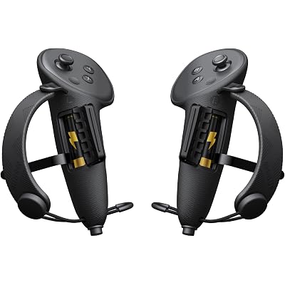 AMVR Extended Controller Grips Cover Compatible with Meta/Oculus Quest 3S/Quest 3 Accessories, with Battery Opening Cover and Knuckle Straps Protector
