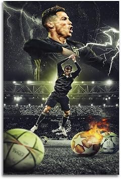 VCLUST Cristiano Ronaldo Poster Soccer Poster Art Decor Painting Aesthetic Wall Art Canvas for Bedroom Decor 16x24inch40x60cm 6