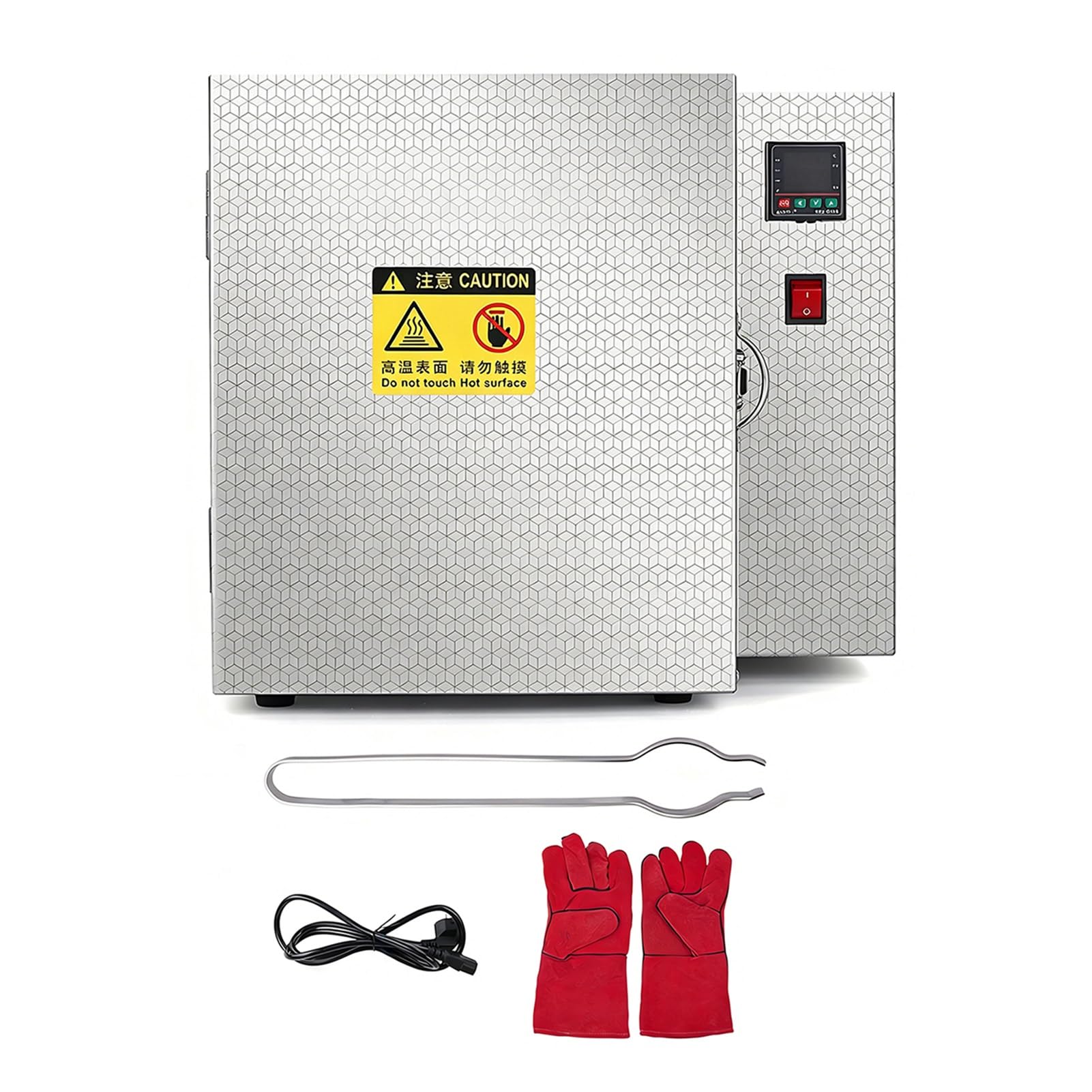 800C Forno Muffola per Preriscaldo Stampo Gesso Cera Persa Laboratorio,Forno Elettrico Ceramica Casa Argilla Hobby Banco,Forno Calcinazione 1500W con Scarico Superiore