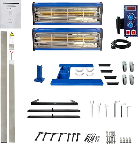 Miniatura 8 de Lámpara de secado de pintura infrarroja, 2100 W, 110 V, luz de secado de pintura infrarroja de onda corta con temporizador (1-60 minutos),