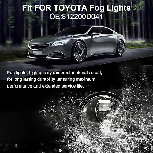 Miniatura 5 de VISVIC Lente LED antiniebla de repuesto para Rav4 Yaris Solara Camry Avalon Highlander Corolla Matrix Venza Prius Lexus RX350 RX450h GS350 GS450h