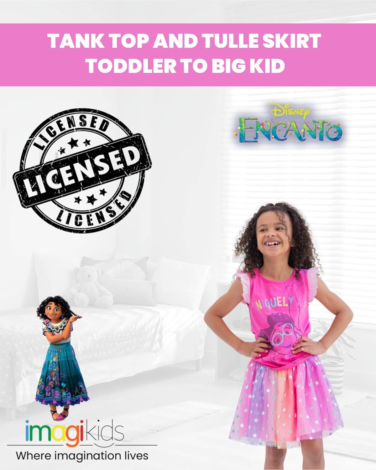 Disney Encanto Mirabel Girls Tank Top and Tulle Skirt Toddler to Big Kid - Image 2