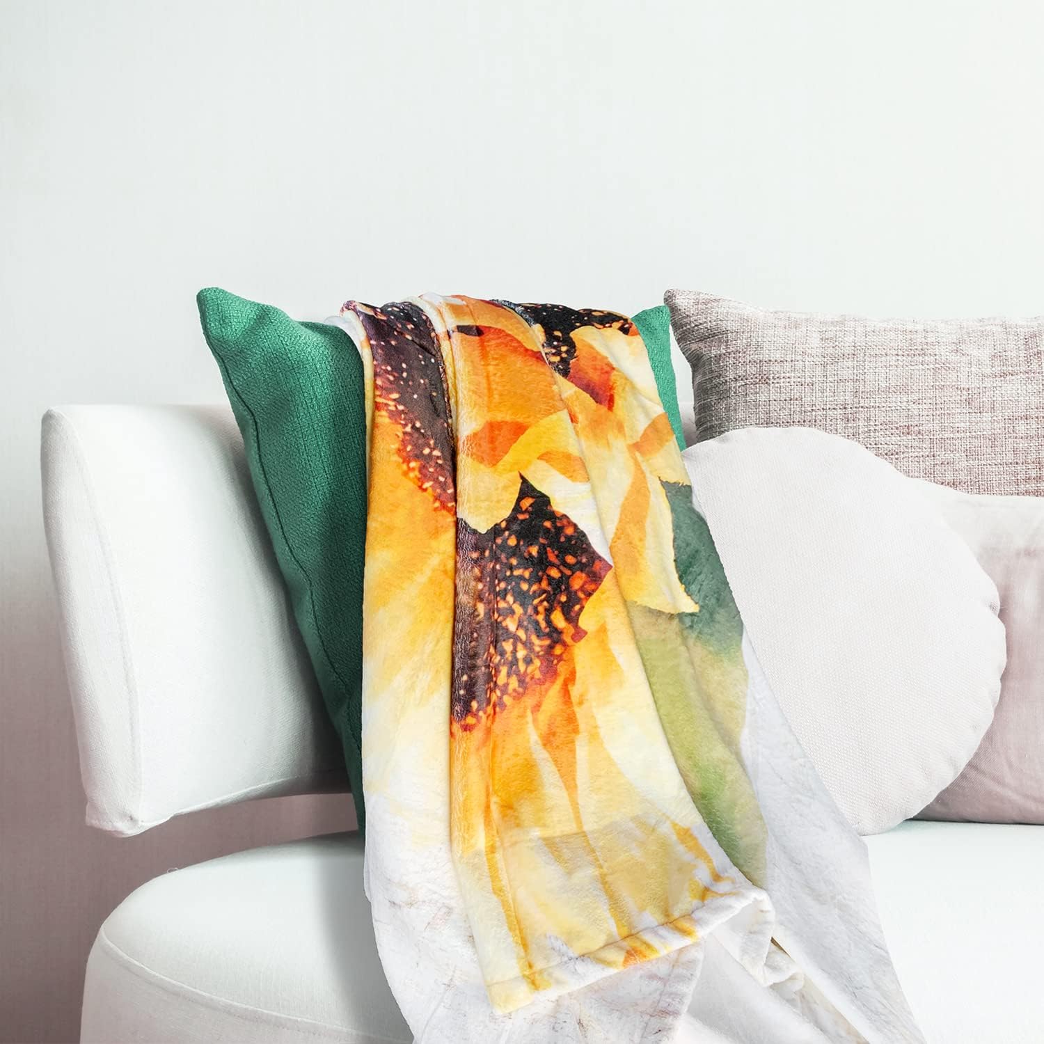 Sunflower Blanket - Soft Throw Blankets - Fleece Plush Sun Flower Blankets for Women - Blanket Throw - Hospice Bedding