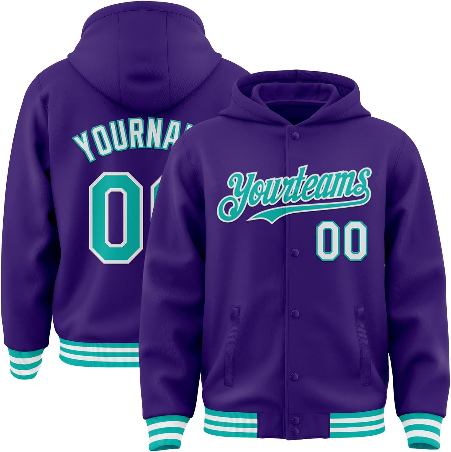 Custom Baseball Hoodie Jackets Men Women Youth Personalized Varsity Letterman Jackets Stitched Name Number Logo