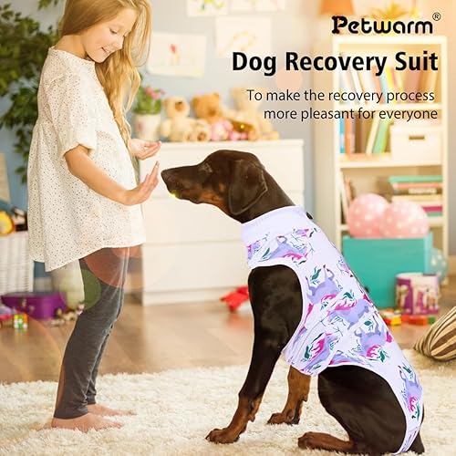 Miniatura 7 de PetWarm Traje quirúrgico para perros, traje de cirugía para perros, alternativas de cono de vergüenza, traje de recuperación de cirugía de mascotas