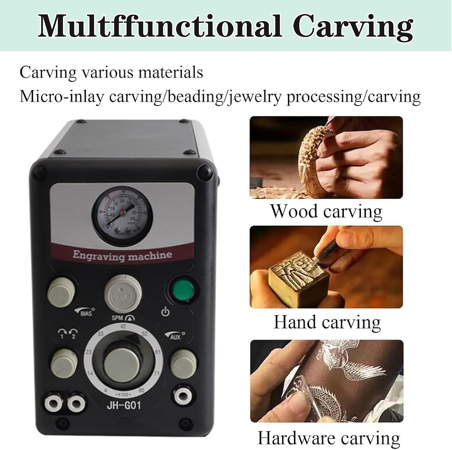 Handheld Pneumatic Engraver, Micro Engraving Machine for Jewelry Making and Metal Craft, Multi-Function Tool with Accessories for Precision Work image 4