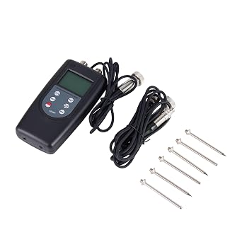 Tri-Channel Vibration Meter Vibration Tester Vibrometer with 3 Piezoelectric Sensors,Velocity Acceleration Displacement Simultaneously Display for Checking Moving Machinerys Imbalance & Deflecting
