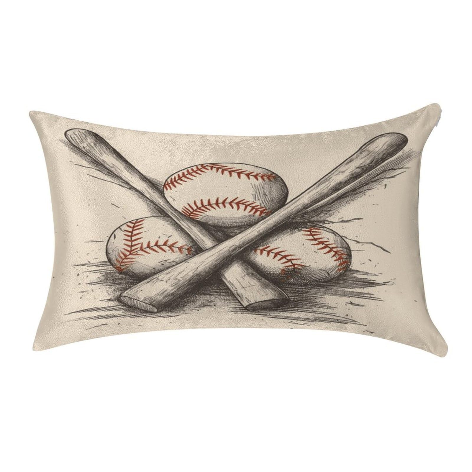 Btcowzrv Style Vintage Baseball Art Pillow Cover Pillow Case Pillowcase