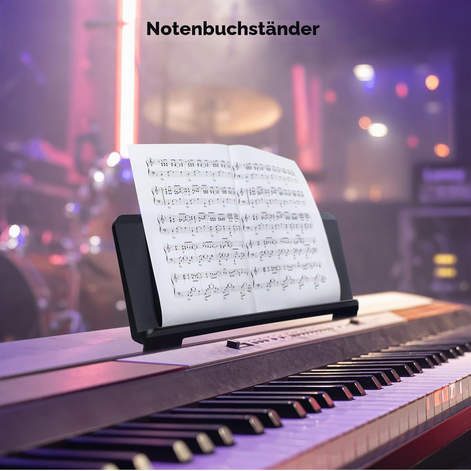 Elektronischer Notenständer für Keyboard Music Stand: Verstärkter Notenständer Notenbuchhalter