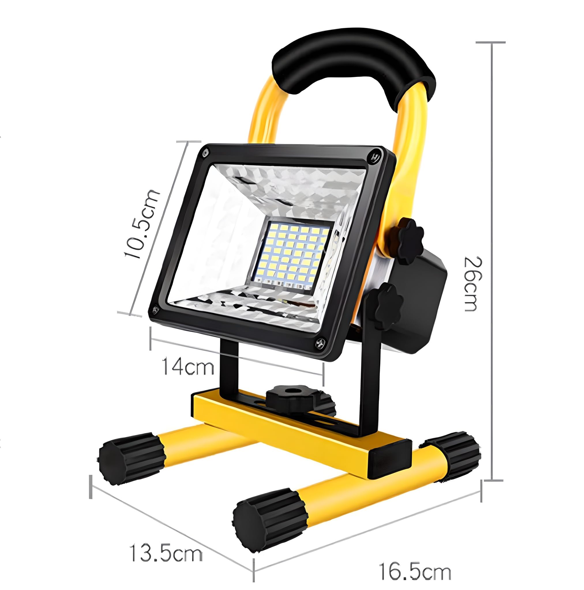 Luz de trabajo LED recargable, luz de trabajo LED portátil con iluminación puntual y carga USB, luces impermeables IP65 para exteriores, camping, sitio de construcción, taller, garaje Remote 12-38h