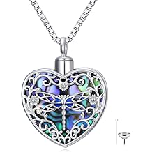 YYB Heart Urn Necklace for Ashes for Women, Memorial Keepsake Pendant, Celtic Knot Cremation Jewelry for Ashes, Remembrance Memorial Gifts for Women Wife Girlfriend