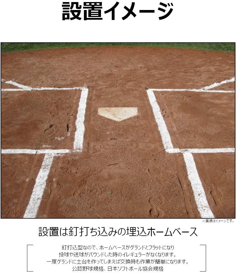 Amazon コクサイ Kokusai ゴムホームベース 一般用 60mm 日本製 ホワイト コクサイ Kokusai ベース プレート