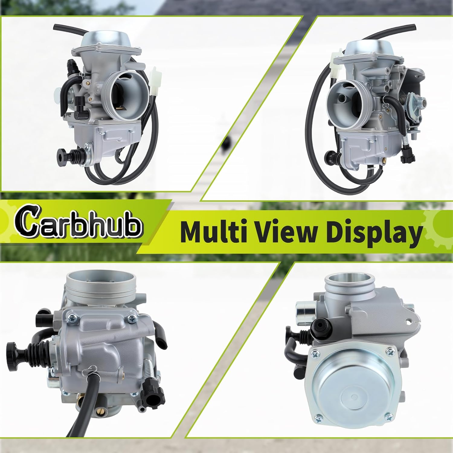 Carbhub Carburetor for Honda Foreman 450 TRX 450 TRX450ES TRX450FE TRX450FM TRX450S 1998-2004 Aftermarket Carb with Throttle Base Cover & Screw