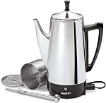 Presto 02811 12-Cup Cafetière en acier inoxydable, Chrome