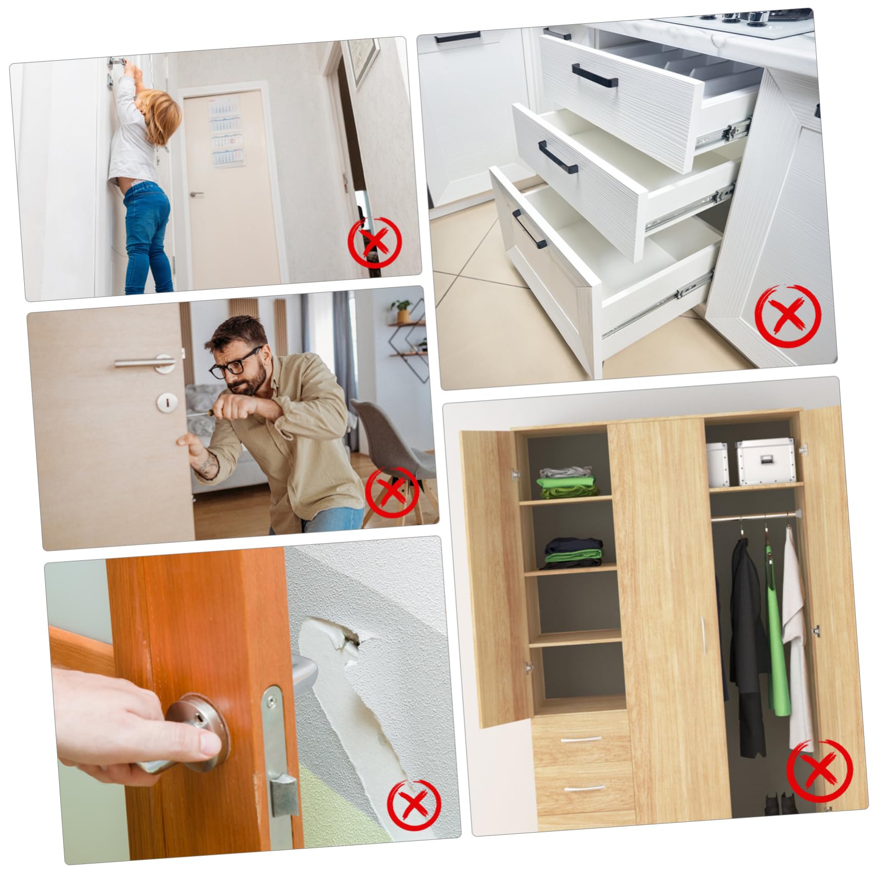 5 Sätze Magnetische Saugschranktür Kleiderschrank Gestell Magnetschrank Riegel Bleiben Schranktürmagnete Magnetverschlüsse Für Schränke Abs Black 6 Stücke * 5