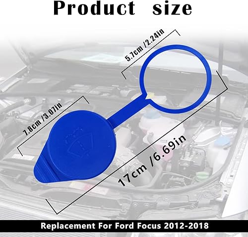 Miniatura 2 de Tapa de depósito de líquido del limpiaparabrisas, tapa de repuesto para tapa de líquido del limpiaparabrisas KT1Z17632A, CP9Z-17A605-A compatible