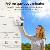AOSU 3K 5MP Camera Surveillance WiFi Exterieure Sans Fil Solaire Kit avec 2K Sonnette Vidéo et Camera Interieur, Protection 360°, Alertes IA, Suivi Multi-Caméras, Vision Nocturne, 32GB Extensible 16TB - 9