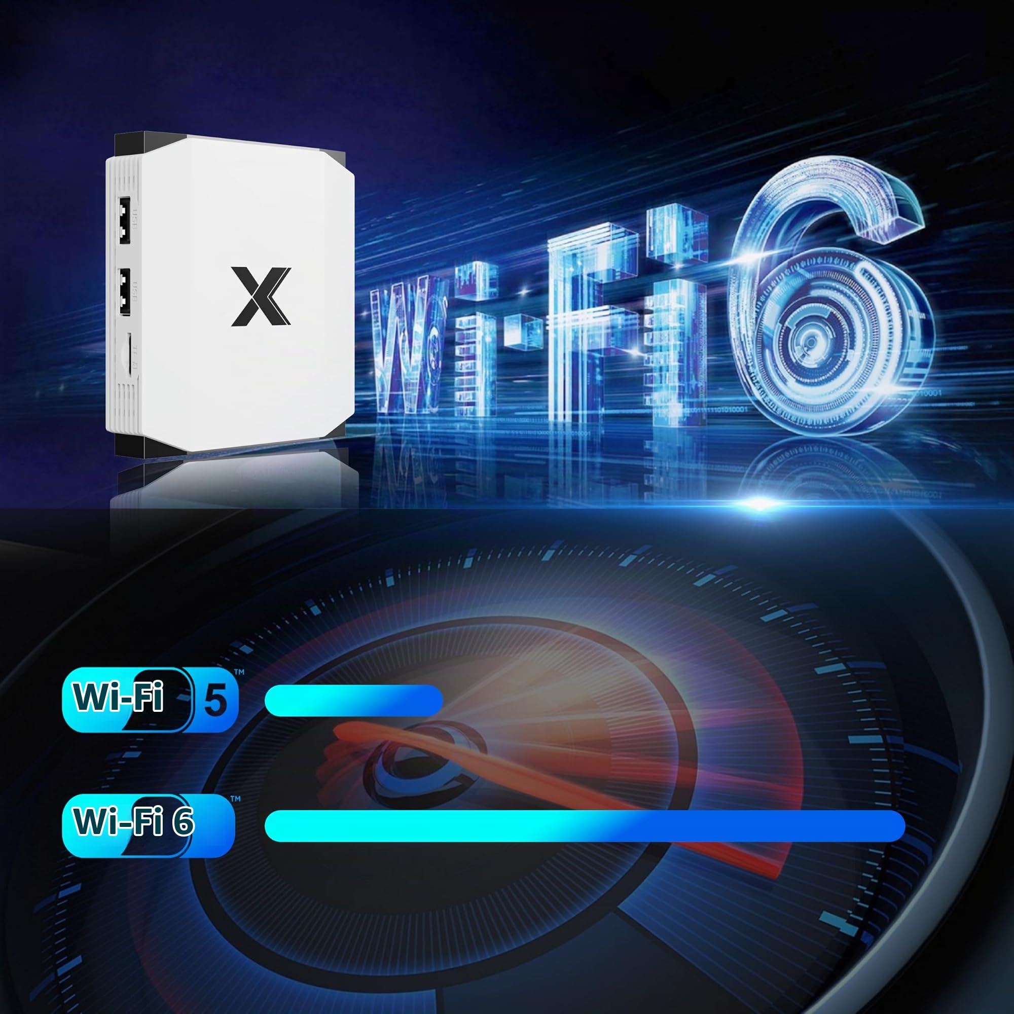 TV Box Android 4K Ultra HD, 4Go RAM 32Go ROM, WiFi 6 BT 5.0 | HDMI 2.0 et USB 2.0 port, Boîtier Compact pour Streaming et Divertissement
