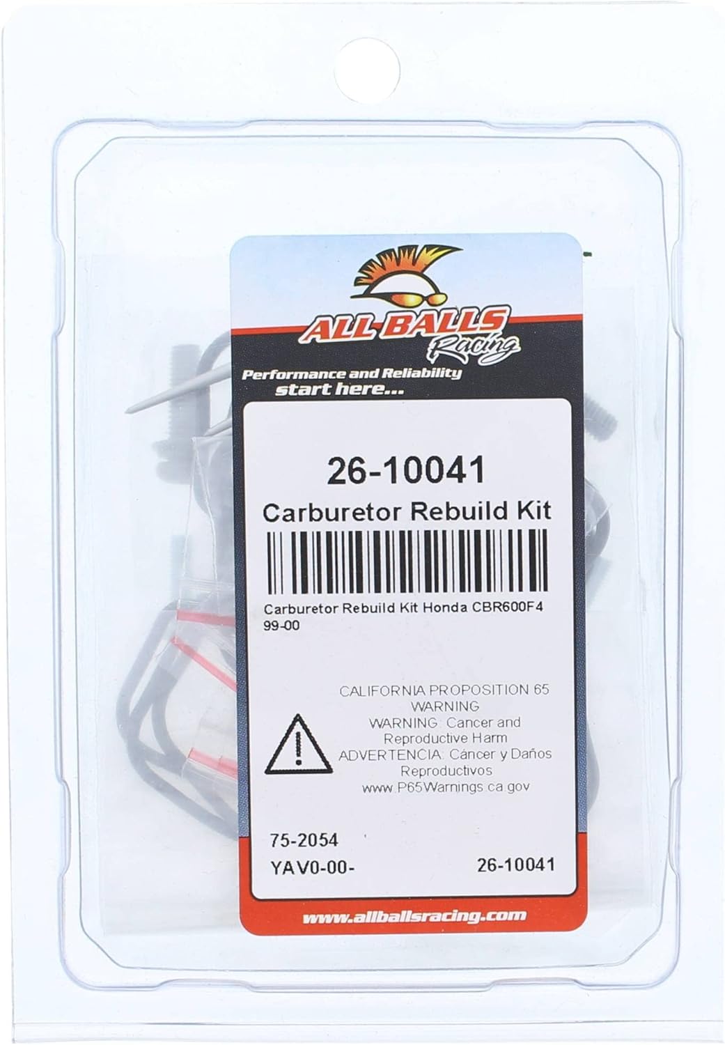 All Balls Carburetor Rebuild Kit 26-10041 Compatible With/Replacement For Honda CBR600F4 1999-2000