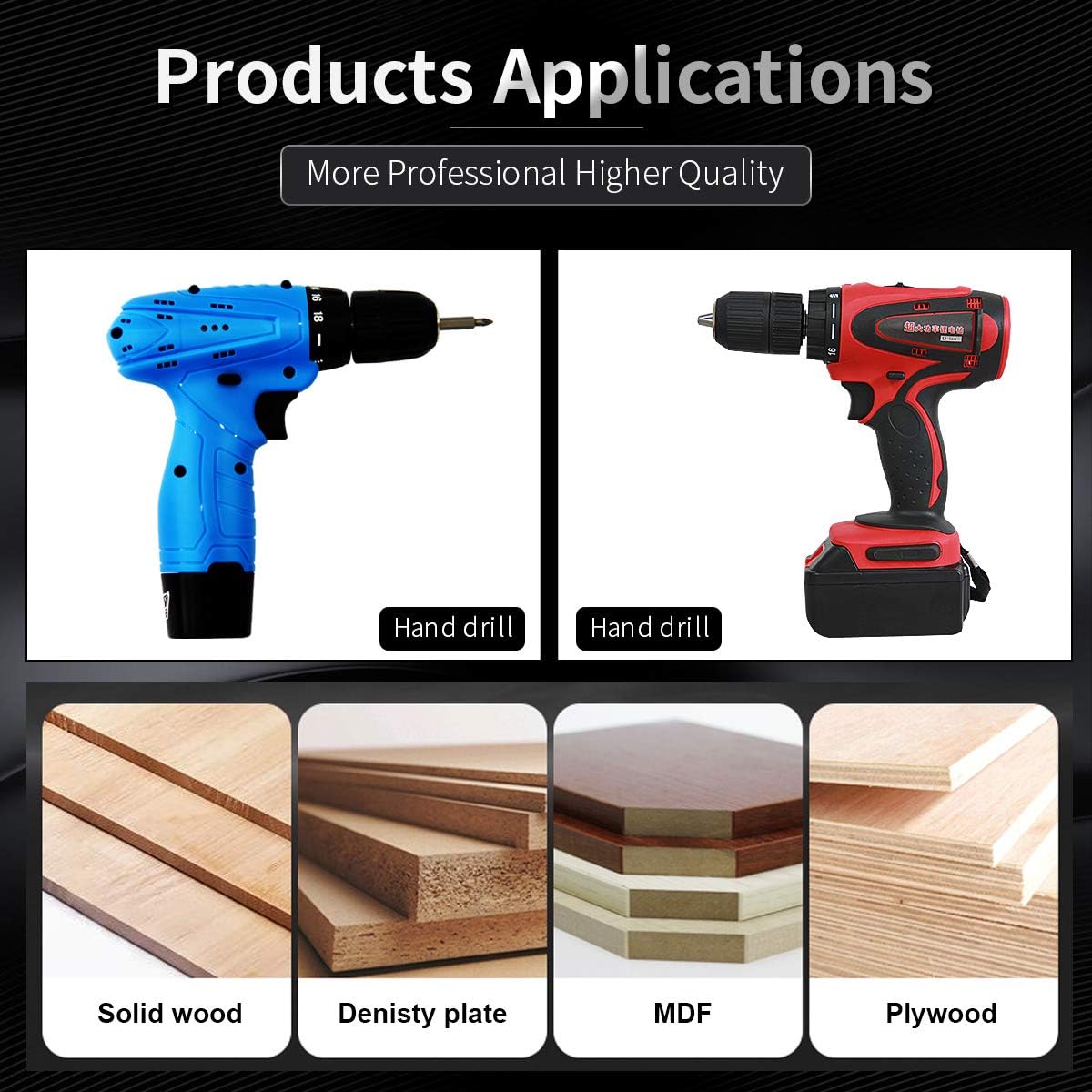 kATUR 75-120mm Speed Bi-Metal Hole Saw Set Drilling Tool with Positive Rake Teeth for Cutting Soft Metal, Drywall, Plastic, Wood, Fiberboard (75-120mm)