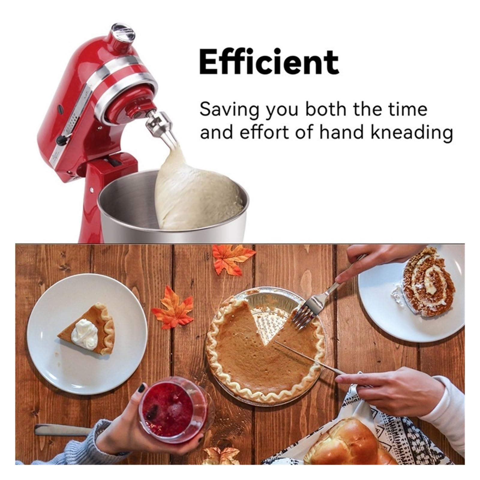 Crochet pétrisseur à revêtement en spirale, crochet pétrisseur en métal, compatible avec Kitchenaid, 5K7SDH Spiralizer KA 7QT 5KSM7580X 5KSM7586P 5KSM7990 5KSM8990